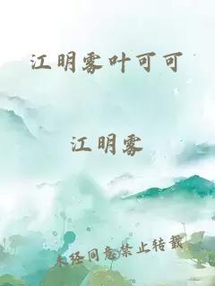 江明雾叶可可