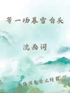 等一场暮雪白头